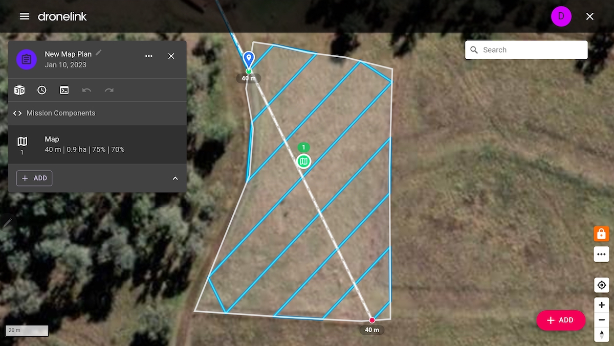 Drone link map plan